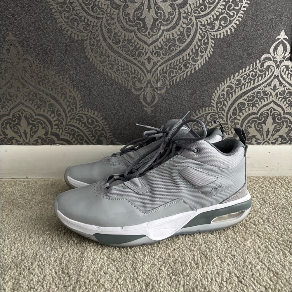 Jordan Gray High Top Basketball Sneakers - Picture 2 of 7